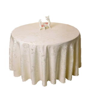 Mantel Redondo de Lujo de Alta Calidad 100% Poliéster, Tejido Clásico Liso Teñido, Personalizado <span class=keywords><strong>para</strong></span> Hotel, Boda, Banquete - Product Image 1