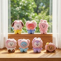 Porte-clés en peluche série Fleur de cerisier avec motif de dessin animé mignon, origine Zhejiang