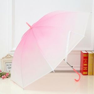 Protection de l'environnement <span class=keywords><strong>parapluie</strong></span> <span class=keywords><strong>transparent</strong></span> couleur unie épaissie dégradé mode <span class=keywords><strong>parapluie</strong></span> cadeau <span class=keywords><strong>parapluie</strong></span> publicitaire - Product Image 1