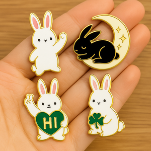 Broche <span class=keywords><strong>de</strong></span> Conejo Negro <span class=keywords><strong>de</strong></span> Esmalte Duro y Suave Personalizado al por Mayor del Fabricante, Insignia <span class=keywords><strong>de</strong></span> Pelo <span class=keywords><strong>de</strong></span> Cloisonné, Pin <span class=keywords><strong>de</strong></span> Conejo <span class=keywords><strong>de</strong></span> la Suerte - Product Image 2