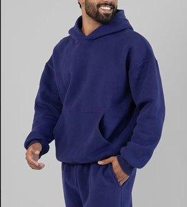 Conjunto de Sudadera con Capucha y Pantalones Deportivos Casuales de Felpa Francesa de Algodón Transpirable, Estampado Digital, Tejido Grueso, Otoñal, Unisex para Hombre - Product Image 2