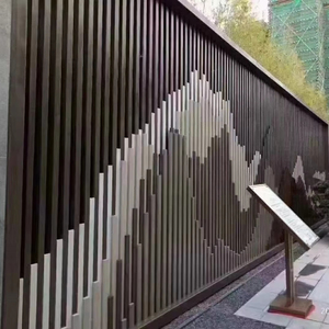 Panneau mural en tube carré en aluminium résistant aux intempéries pour balcon d'appartement et extérieur - Product Image 1