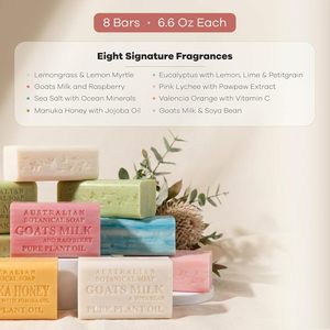 Jabón Botánico de Leche de Cabra OEM ODM en Barra de 187g, Etiqueta Privada Personalizada, 12 Opciones de Fragancia, a Base de Plantas - Product Image 5