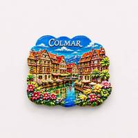 Aimants de réfrigérateur en résine 3D en gros, souvenirs de voyage français, motifs de monuments de Paris, Marseille, Provence pour les boutiques de cadeaux et l'affichage en magasin.