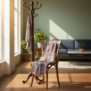 Grande foulard quadrato con motivo Paisley 70x70 cm, accessorio moda per donna - Product Image 2