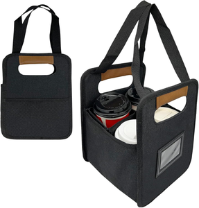 Bolsa Térmica Aislada 2 en 1 de 600D con Asa, Reutilizable, para 4 Latas/Vasos, Organizador de Bebidas, Bolsa de Transporte para Bebidas Frías y Calientes, OEM - Product Image 1