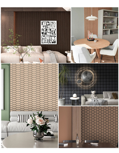 Hiện Đại Châu Âu 3D Gỗ Sồi Tự Nhiên Bảng Điều Chỉnh Không Thấm Nước MDF Acoustic Tường Trang Trí Cho Căn Hộ Âm Thanh Hấp Thụ Âm Thanh Đồ Họa - Product Image 6