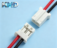 PH2.0 Merah Putih Biru Kabel Pita Tembaga Berlapis Timah Berisolasi PVC Terminal Blok Kabel Ujung Tunggal Ujung Ganda 2-8 Pin