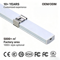 Éclairage linéaire LED en aluminium moderne à longueur personnalisée pour armoire, montage en surface, garantie 5 ans, installation facile pour placard et dressing