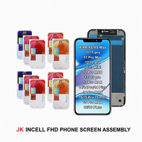 Perakitan Layar JK In-Cell FHD 400cd Kecerahan Tinggi Kompatibel dengan Perbaikan iPhone Seri X XR XS 11 12 13 14 15 16