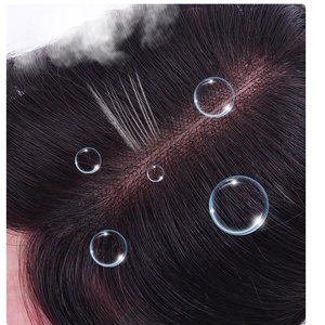 薄毛用ハンドタイドモノベースヘアピース ウィッグレット クリップイン モノフィラメント人毛 - Product Image 2