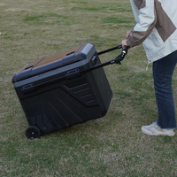 Réfrigérateur-congélateur portable SOW45 avec roues, DC 24V AC, glacière de voiture, réfrigérateur de camping pour voiture et usage domestique