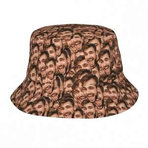 Chapeau Bob Personnalisé Imprimé Sérigraphié – Style Urbain Amusant pour Hommes et Femmes – Motif Feuille de Dessin Animé pour Plage et Voyage - Product Image 4