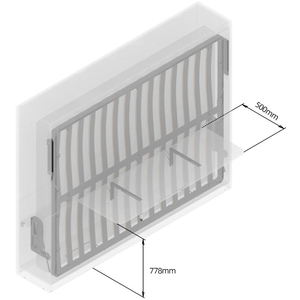 Tiết Kiệm Không Gian Tường Giường Cơ Chế Hướng Dẫn Sử Dụng Ngang Ẩn Gấp Tường GIƯỜNG KHUNG Với Bàn Bàn Chân - Product Image 2