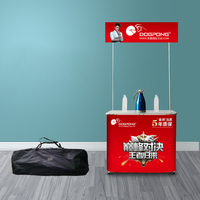Promotion Vente Chaude Stand d'Exposition Comptoir Carré en Tissu Tendu avec Présentoir en Acrylique Table de Promotion de Stand