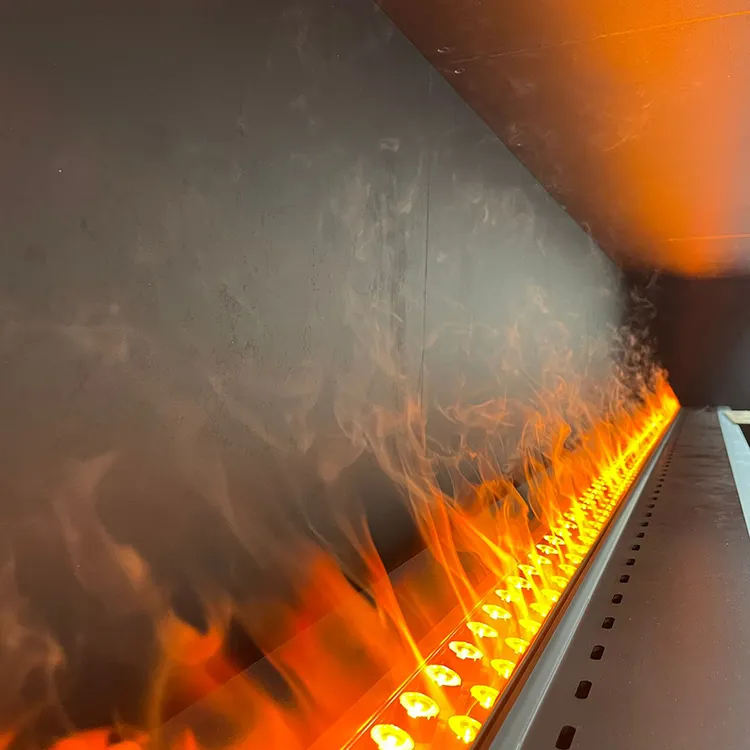 En uzun alev uzunluğu sis ekleme Neon yangın dekoratif 3D buhar buhar su elektrikli şömine