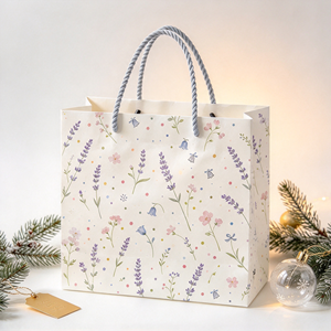 Cadeautas met aangepast logo, reliëf- en folie-druk, matte coating, handtas met gedraaid handvat - Product Image 2