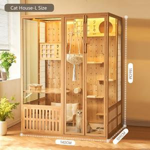 เฟอร์นิเจอร์สัตว์เลี้ยงสำหรับบ้านและสวนสุดหรูทันสมัย บ้านแมวและสุนัขไม้ลายเรียบ ขายส่งราคาพิเศษ - Product Image 3