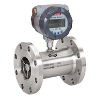 DH500 Digital 4-20ma RS485 Pengukur Aliran Cairan Turbin Digital untuk Bir Susu Sanitary Flowmeter Sambungan Flens PN16 PN25