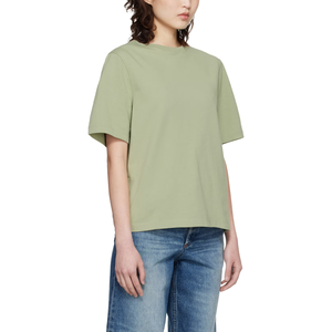 <span class=keywords><strong>T</strong></span>-shirts amples et décontractés pour femmes de haute qualité du fabricant, avec logo brodé personnalisé, <span class=keywords><strong>col</strong></span> rond, couleur unie - Product Image 2