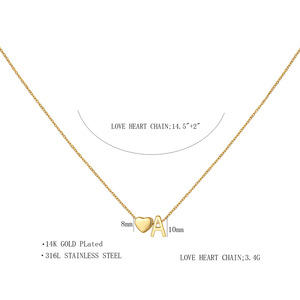 Collar con Colgante de Letra Inicial Personalizada 2026, Delicado Amuleto con Letra Inicial, Regalo para Ella - Product Image 3