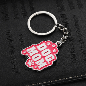 Llavero personalizado de metal, suave, esmalte, perro, mascota, mamá, llavero - Product Image 4