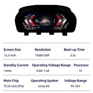 Pantalla LCD de <span class=keywords><strong>12</strong></span>.<span class=keywords><strong>3</strong></span>" para Tablero de Velocímetro y Clúster Digital para BMW Serie 5 F10 F11, Serie <span class=keywords><strong>3</strong></span> F30 F35, X5 E70, E71, F25 X3, F26 X4 - Product Image 2