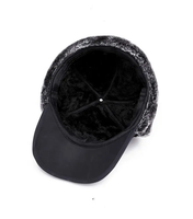 2025 mode noir oreillette épaissi hiver trappeur chapeau hiver extérieur femmes homme chaud casquette de Baseball