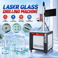 Machine de perçage et de marquage au laser à fibre 120W, système de découpe de précision pour bouteilles, tasses et produits en verre