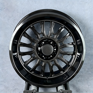 Cerchi in Lega Forgiata per Auto Sportive e Fuoristrada, 20-24X12-14 Pollici, 2 Pezzi, Nero Lucido con Bordo Profondo - Product Image 3
