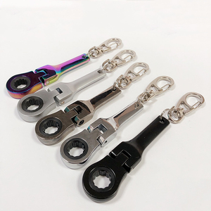 Mini 10mm Ratsche Screwdriver Automotive Keyrings 3/<strong>8</strong> Ratchet Wrench Set Mechanics Keychain Ratcheting Ratchet Straps Keychain - Product Image 1