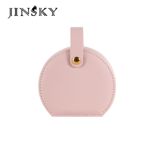 JINSKY Luxury Modern Rectangle Portable Handheld Travel Jewelry <b>Box</b> with Lids for <b>Rings</b> Necklaces Earrings Storage - Product Image 1