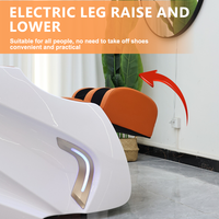 Fauteuil de lavage de cheveux électrique professionnel inclinable, chaise de shampoing multifonctionnelle avec thérapie à la vapeur, mobilier de salon de coiffure