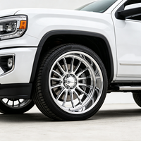 Jantes forgées SL 22X12 24X12 24X14 26X14 28X16 8x170 8x180 6x139.7 à profil profond avec enjoliveurs flottants pour GMC Sierra 1500 2500 3500