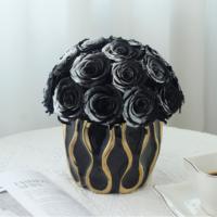 Bestseller Natürliche Konservierte Blume Rote Rosen Langes Leben Echte Valentinstag Geschenke Einzigartige Lila Schwarz Konservierte Rosen Vasen