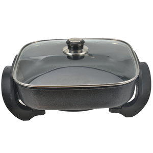 Sartén eléctrica para parrilla de aluminio, <span class=keywords><strong>olla</strong></span> eléctrica antiadherente de hierro fundido, sartén sin humo con control de temperatura para <span class=keywords><strong>olla</strong></span> caliente - Product Image 3