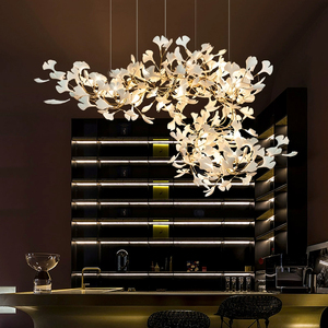 Vestíbulo de Villa, vestíbulo, candelabro de oro de lujo moderno, Cristal grande, logotipo impreso en 3D, techo colgante exclusivo de CA, uso doméstico, sala de estar - Product Image 4
