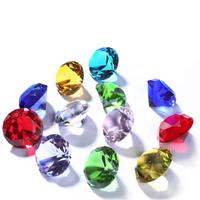 Grand diamant gemmes en acrylique, 30 pièces, 60mm, bijou pour Table de mariage