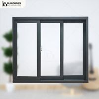 Fenêtres coulissantes en alliage d'aluminium Buildgres, double vitrage, insonorisées, avec moustiquaires en acier inoxydable, pour usage commercial et résidentiel moderne