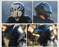 Casque de moto intégral A*V en ABS avec double visière, design protecteur pour la moto et le vélo, utilisation toutes saisons