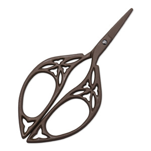 Stainless Steel Decorative Scissors Tea-Plated <b>Titanium</b> Vintage Leaf Handles For Cross Stitch Embroidery Home Use - Product Image 3