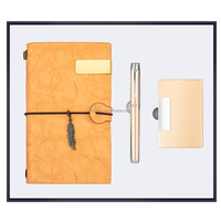 Coffret Cadeau Chic : Carnet A6 76 Feuilles, Stylo à Clip Métallique, Pendentif, Encre Gel Noire Ronde en Métal, Authentique, Durable, Réutilisable, Style Quotidien