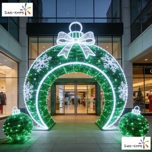 Luces LED de bola, luces LED redondas de Navidad, luces LED de cadena con forma de arco - Product Image 6