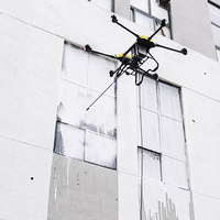 Station de rinçage haute pression contrôlée pour le nettoyage de surfaces industrielles, nettoyage à jet d'eau par drone pour l'entretien des centrales électriques