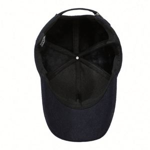 Casquette de baseball épaisse doublée polaire anti-froid, nouvelle collection automne-hiver 2025, couleur unie, pour homme, idéale pour les activités de plein air et le sport. - Product Image 4