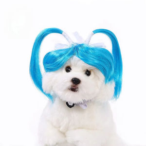 Peluca de Poliéster para Mascotas, Accesorios para Perros y Gatos de Halloween con Pelo Rizado y Liso para Verano, Invierno y Primavera - Product Image 5