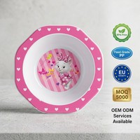 Assiettes en plastique PP sûres et durables, motif de dessin animé, écologiques, réutilisables, de qualité alimentaire, vaisselle pour enfants, assiettes pour enfants