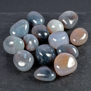High Grade Gray Agate Tumbled Stones Carved <b>Angel</b> Theme - Product Image 3