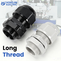 Presse-étoupe en nylon type M Hongjin M12-M32BL, protection IP69 basse tension, résistant à l'huile et anti-vieillissement, certifié CE, 5-10 mm