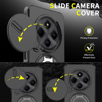 Funda Protectora para Xiaomi PocoC75 con Protección de Lente de Cámara Deslizante, Funda Trasera para Teléfono Móvil Redmi Note 14 POCO X6 Pro con Anillo de Soporte